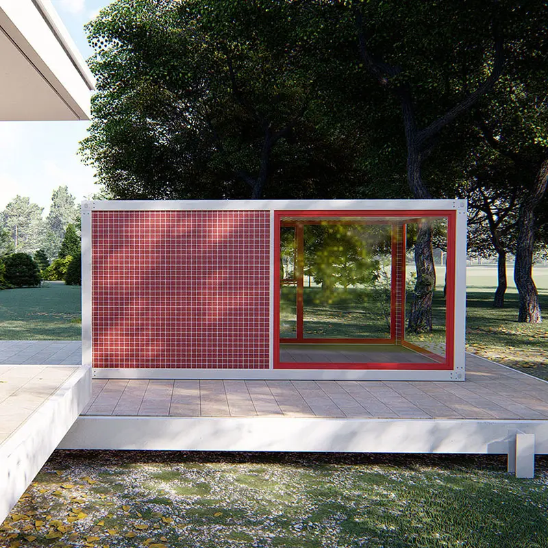 Customizable Detachable Container Houses: Dual-Unit Design with Exterior Options