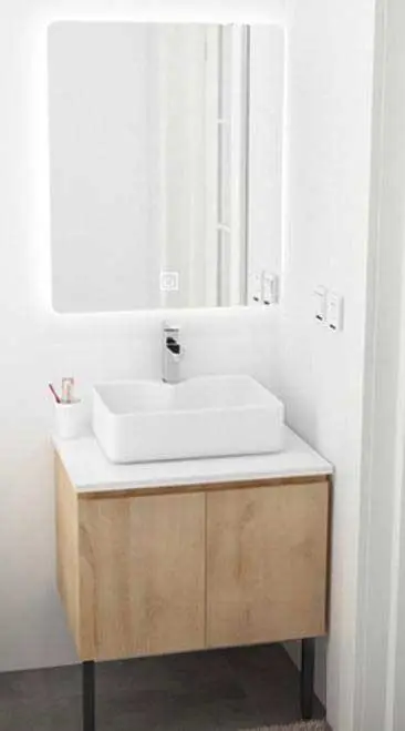 Free standing Vanity, including the mirror cabinet (without lights) (7)