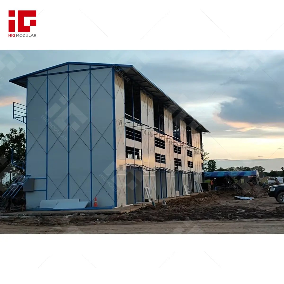 Prefabricated Movable Steel House Labor Camp Portable Sandwich Panel K Houses For Dormitory