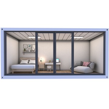 Flat Pack Container House with Glass Curtain Wall: A Blend of Modern Design and Practicality